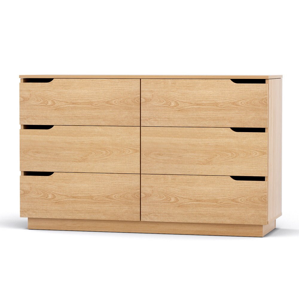 6 Chest of Drawers Dresser Table Pine - Furniture > Bedroom > Dressers - Rivercity House & Home Co. (ABN 18 642 972 209) - Affordable Modern Furniture Australia