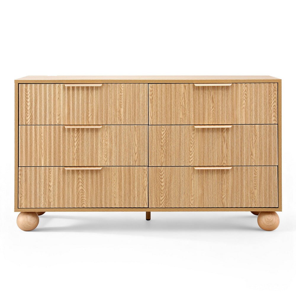 6 Chest of Drawers Dresser Tallboy Pine - Furniture > Bedroom > Dressers - Rivercity House & Home Co. (ABN 18 642 972 209) - Affordable Modern Furniture Australia