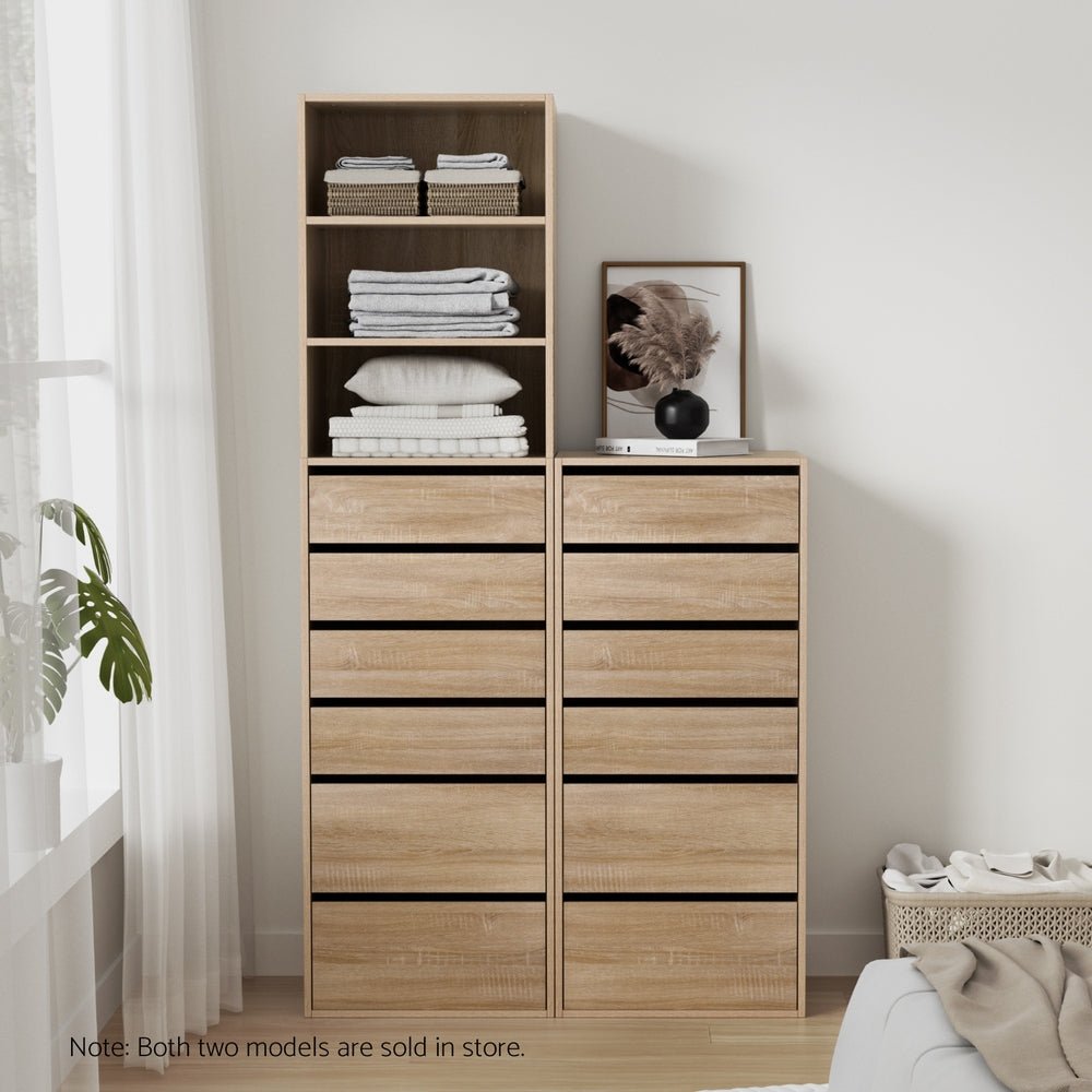 6 Chest of Drawers Dresser Tallboy Pine - Furniture > Bedroom > Dressers - Rivercity House & Home Co. (ABN 18 642 972 209) - Affordable Modern Furniture Australia