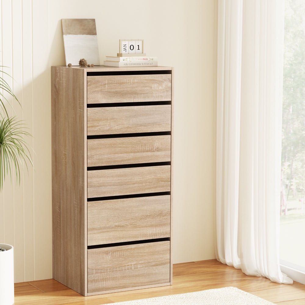 6 Chest of Drawers Dresser Tallboy Pine - Furniture > Bedroom > Dressers - Rivercity House & Home Co. (ABN 18 642 972 209) - Affordable Modern Furniture Australia