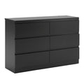 6 Chest of Drawers Lowboy Black