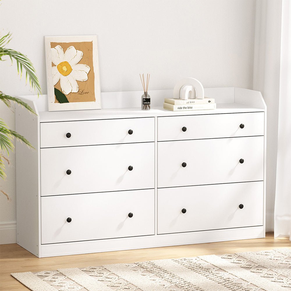 6 Chest of Drawers - PETE White - Furniture > Bedroom - Rivercity House & Home Co. (ABN 18 642 972 209) - Affordable Modern Furniture Australia
