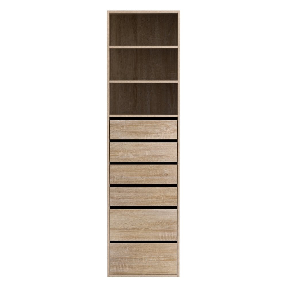 6 Chest of Drawers Tallboy Cabinet Pine - Furniture > Bedroom > Dressers - Rivercity House & Home Co. (ABN 18 642 972 209) - Affordable Modern Furniture Australia