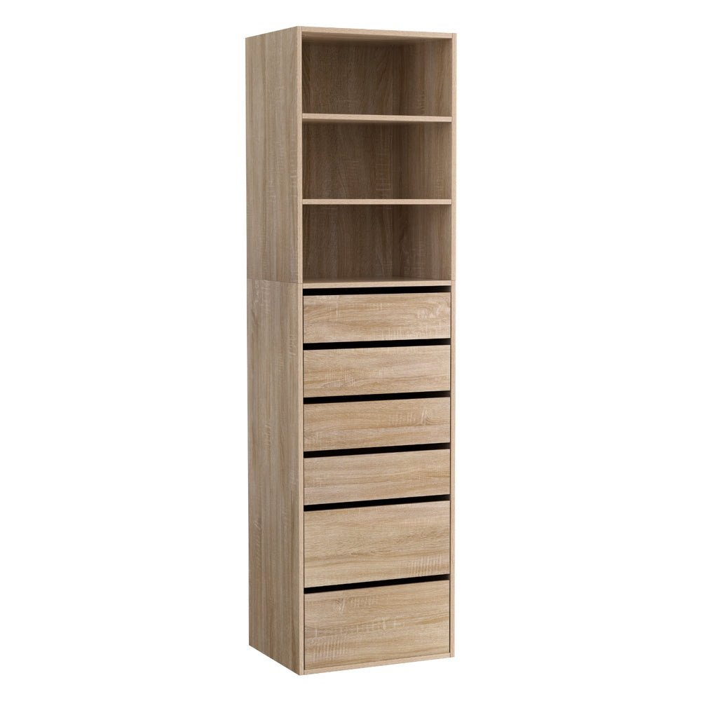 6 Chest of Drawers Tallboy Cabinet Pine - Furniture > Bedroom > Dressers - Rivercity House & Home Co. (ABN 18 642 972 209) - Affordable Modern Furniture Australia