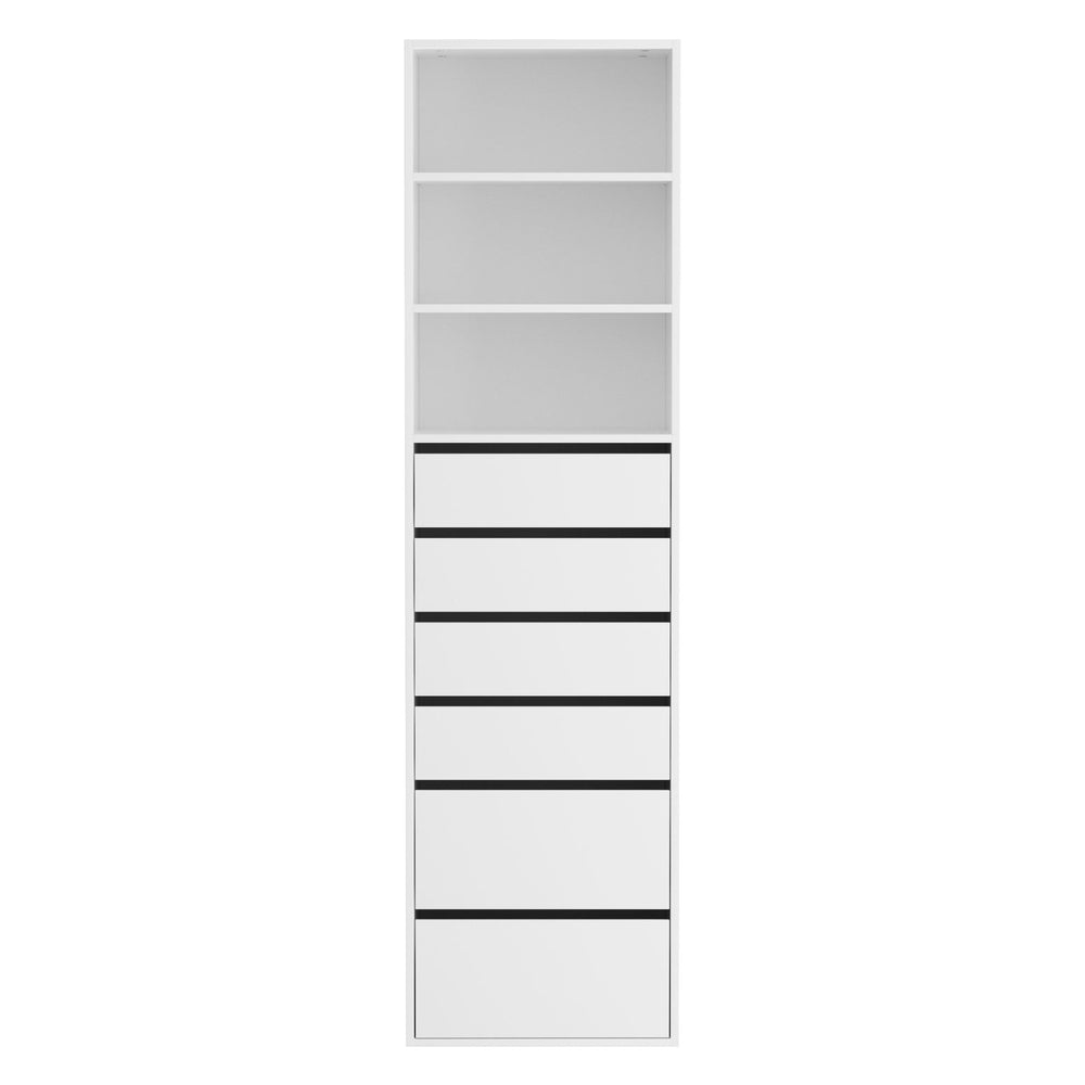 6 Chest of Drawers Tallboy Cabinet White - Furniture > Bedroom > Dressers - Rivercity House & Home Co. (ABN 18 642 972 209) - Affordable Modern Furniture Australia