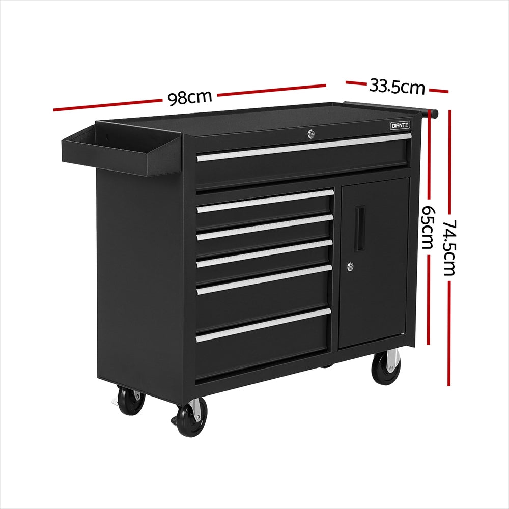 6 Drawer Tool Box Chest Cabinet Toolbox Storage Garage Organiser Wheels - Tools > Tools Storage > Tool Cabinets - Rivercity House & Home Co. (ABN 18 642 972 209) - Affordable Modern Furniture Australia