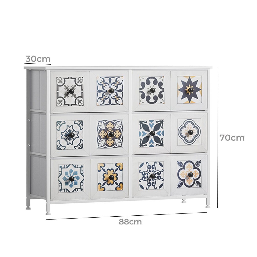 6 - Drawer Wide Chest of Drawers Storage Cabinet - White - Rivercity House & Home Co. (ABN 18 642 972 209) - Affordable Modern Furniture Australia