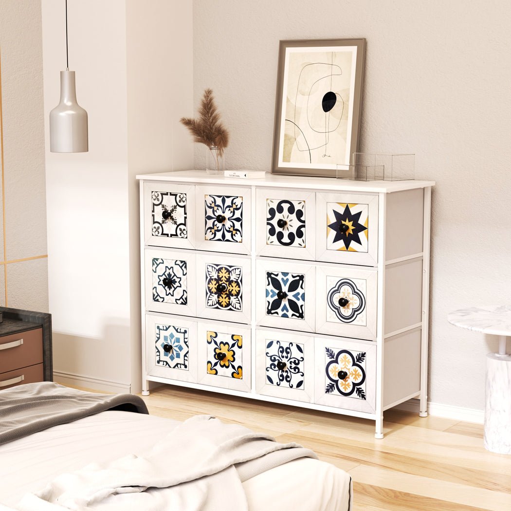 6 - Drawer Wide Chest of Drawers Storage Cabinet - White - Rivercity House & Home Co. (ABN 18 642 972 209) - Affordable Modern Furniture Australia