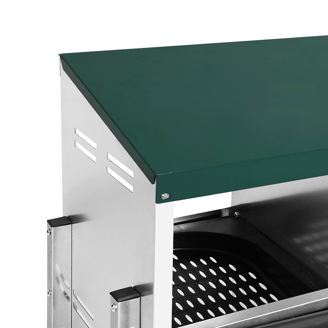 6 - Hole Chicken Egg Nesting Box with Galvanized Steel Hutch - Green - Rivercity House & Home Co. (ABN 18 642 972 209) - Affordable Modern Furniture Australia
