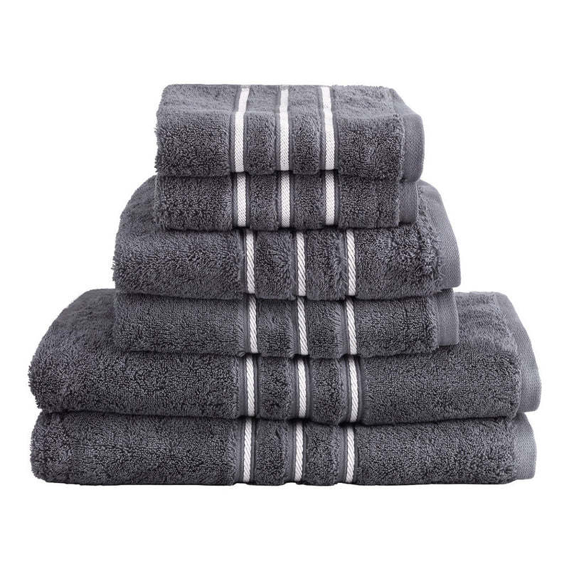 6 Pack Bath Towels Set Cotton Towel Grey - Home & Garden > Home & Garden Others - Rivercity House & Home Co. (ABN 18 642 972 209) - Affordable Modern Furniture Australia