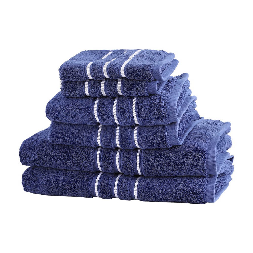 6 Pack Bath Towels Set Cotton Towel Navy - Home & Garden > Home & Garden Others - Rivercity House & Home Co. (ABN 18 642 972 209) - Affordable Modern Furniture Australia