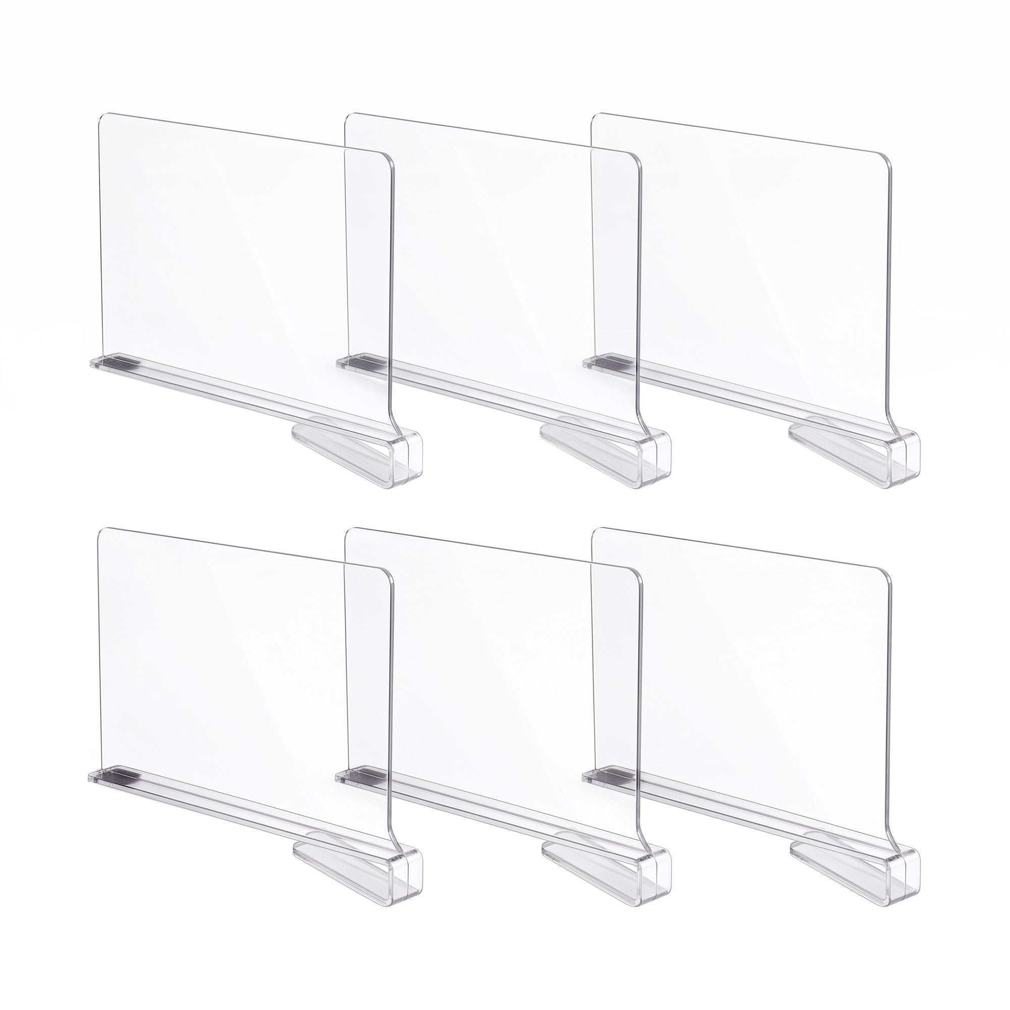 6 Pack Closet Organizers and Storage Clear Shelf Dividers - Health & Beauty > Personal Care > Deodorants & Anti-Perspirants - Rivercity House & Home Co. (ABN 18 642 972 209) - Affordable Modern Furniture Australia