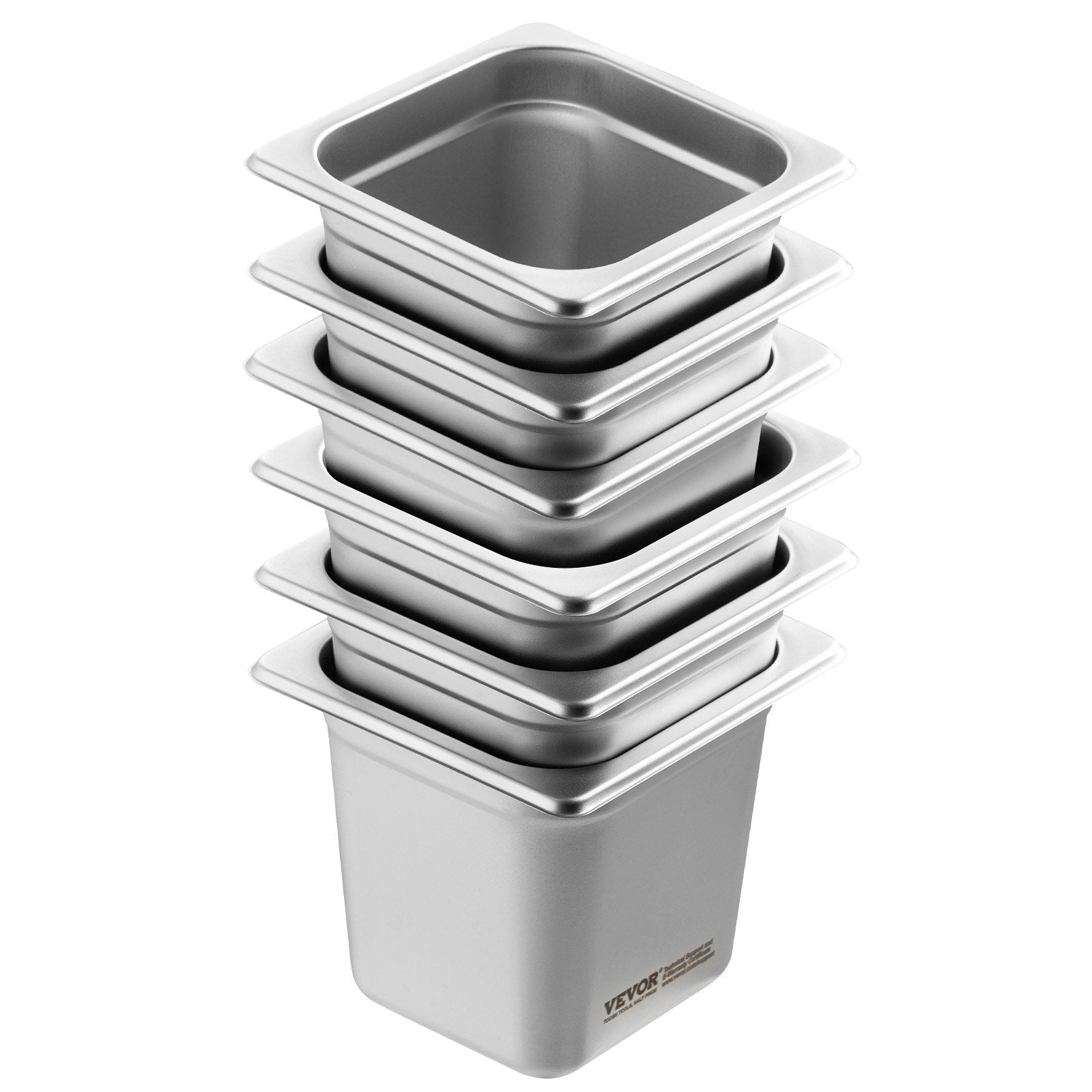 6 Pack Hotel Pans, 1/6 Size Anti - Jam Steam Pan, 0.8mm Thick Stainless Steel Restaurant Steam Table Pan, 6 - Inch Deep Commercial Table Pan, Catering Storage Food Pan, for Industrial & Scientific - Home & Garden > Kitchenware > Food Storage - Rivercity House & Home Co. (ABN 18 642 972 209) - Affordable Modern Furniture Australia
