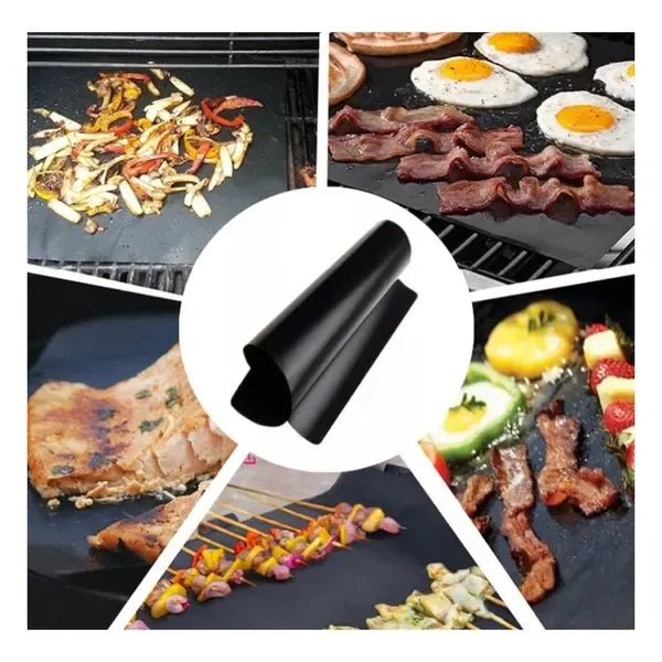 6 Pack Non-Stick Reusable BBQ Grill Mats 40 x 33 cm for Gas, Charcoal & Electric Grills - Home & Garden > BBQ > BBQs & Accessories - Rivercity House & Home Co. (ABN 18 642 972 209) - Affordable Modern Furniture Australia