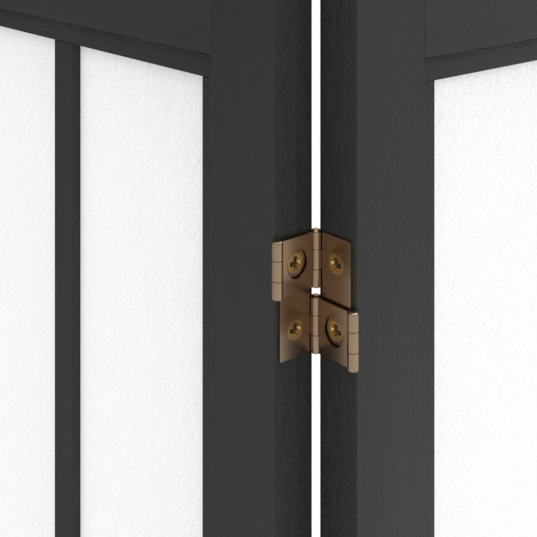 6 Panel 170cm Freestanding Room Divider Folding Screen - Black - Rivercity House & Home Co. (ABN 18 642 972 209) - Affordable Modern Furniture Australia