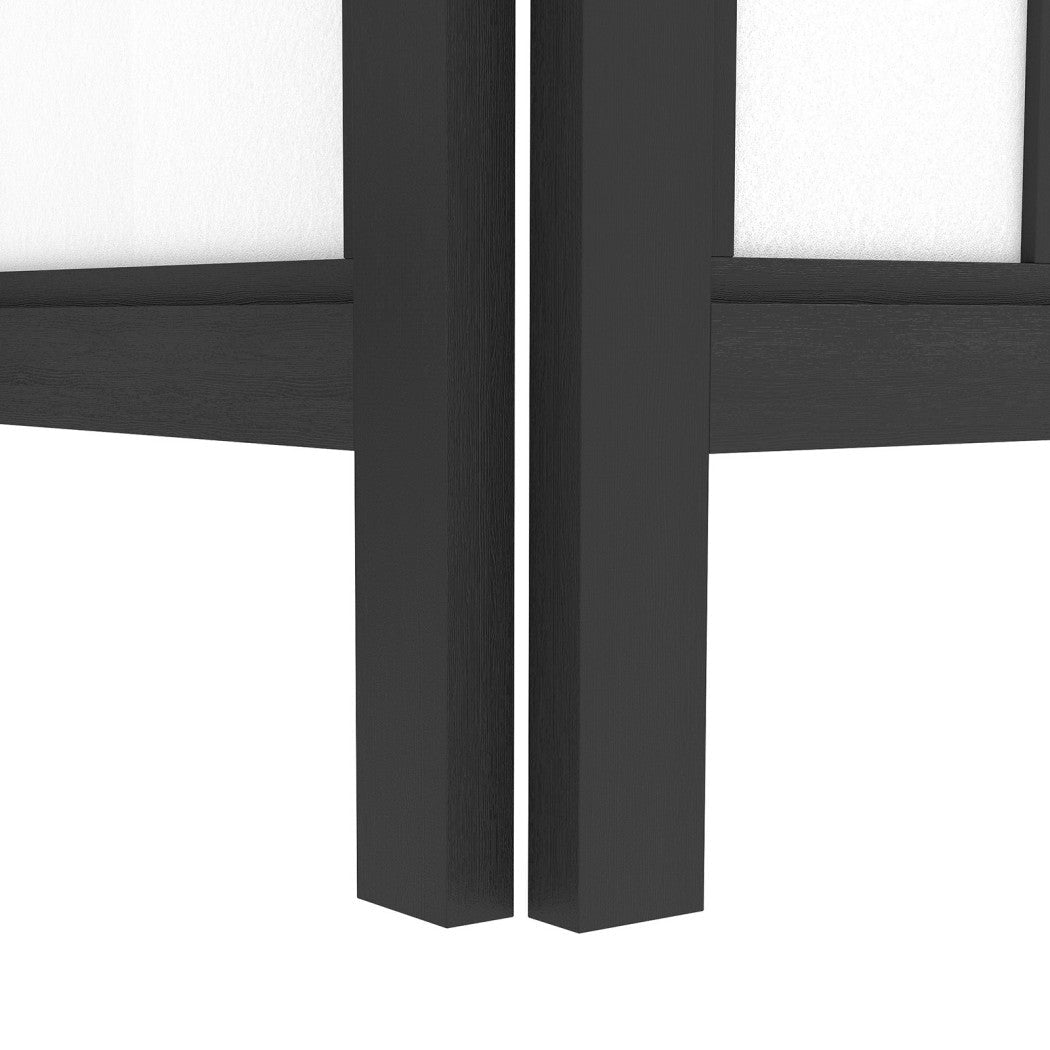 6 Panel 170cm Freestanding Room Divider Folding Screen - Black - Rivercity House & Home Co. (ABN 18 642 972 209) - Affordable Modern Furniture Australia