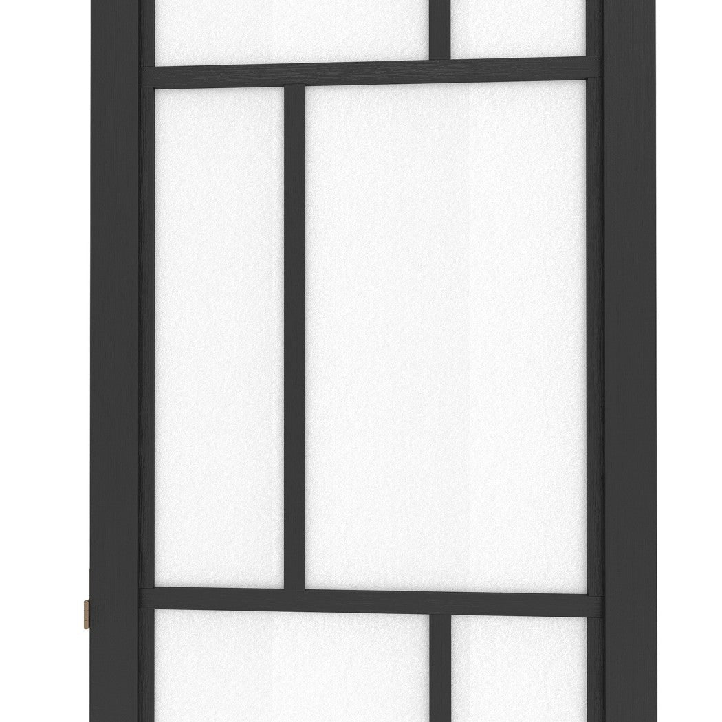 6 Panel 170cm Freestanding Room Divider Folding Screen - Black - Rivercity House & Home Co. (ABN 18 642 972 209) - Affordable Modern Furniture Australia