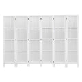 6 Panel 170cm Freestanding Room Divider Folding Screen - White