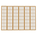 6 Panel 170cm Freestanding Room Divider Screen - Natural