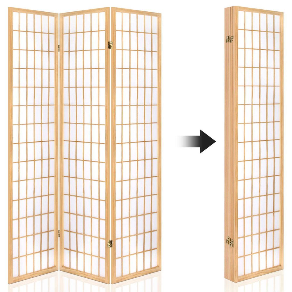 6 Panel Room Divider Screen 261x179cm - Natural - Furniture > Bedroom > Room Dividers - Rivercity House & Home Co. (ABN 18 642 972 209) - Affordable Modern Furniture Australia