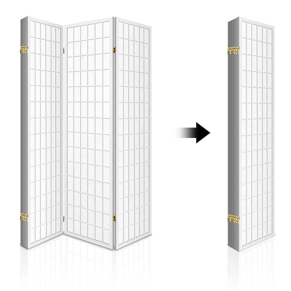 6 Panel Room Divider Screen 261x179cm - White - Furniture > Bedroom > Room Dividers - Rivercity House & Home Co. (ABN 18 642 972 209) - Affordable Modern Furniture Australia