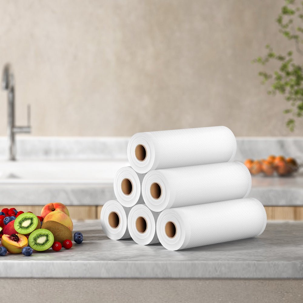 6 Rolls Food Vacuum Sealer Bags Storage Saver Heat Sealing Bag Pack 20CMX6M - Appliances > Kitchen Appliances - Rivercity House & Home Co. (ABN 18 642 972 209) - Affordable Modern Furniture Australia