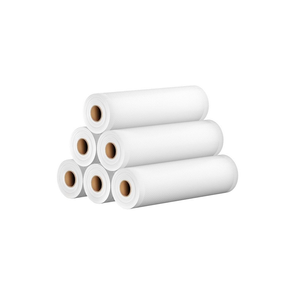 6 Rolls Food Vacuum Sealer Bags Storage Saver Heat Sealing Bag Pack 25CMX6M - Appliances > Kitchen Appliances - Rivercity House & Home Co. (ABN 18 642 972 209) - Affordable Modern Furniture Australia