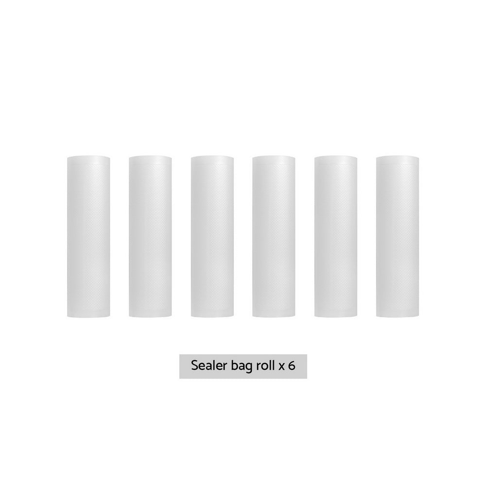 6 Rolls Food Vacuum Sealer Bags Storage Saver Heat Sealing Bag Pack 25CMX6M - Appliances > Kitchen Appliances - Rivercity House & Home Co. (ABN 18 642 972 209) - Affordable Modern Furniture Australia