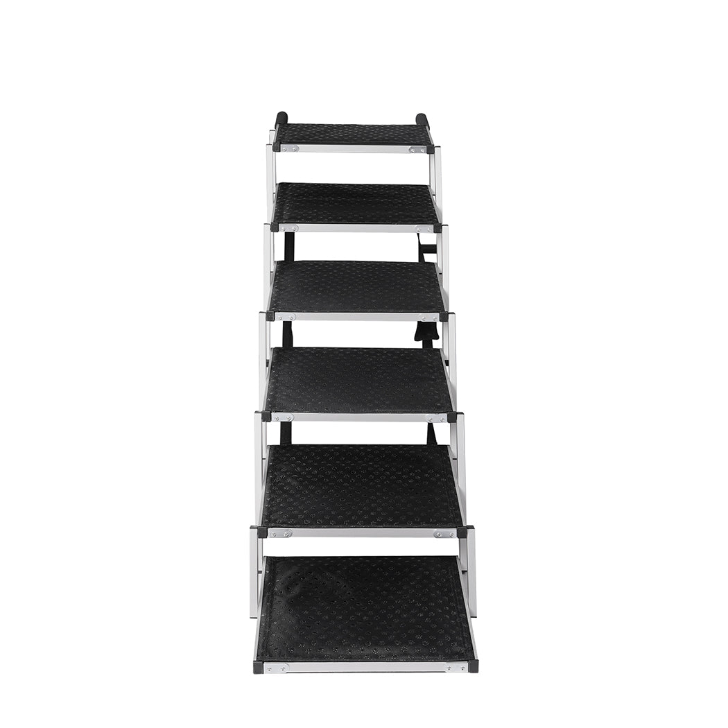 6 - Step Adjustable Height Dog Ramp - Black - Rivercity House & Home Co. (ABN 18 642 972 209) - Affordable Modern Furniture Australia