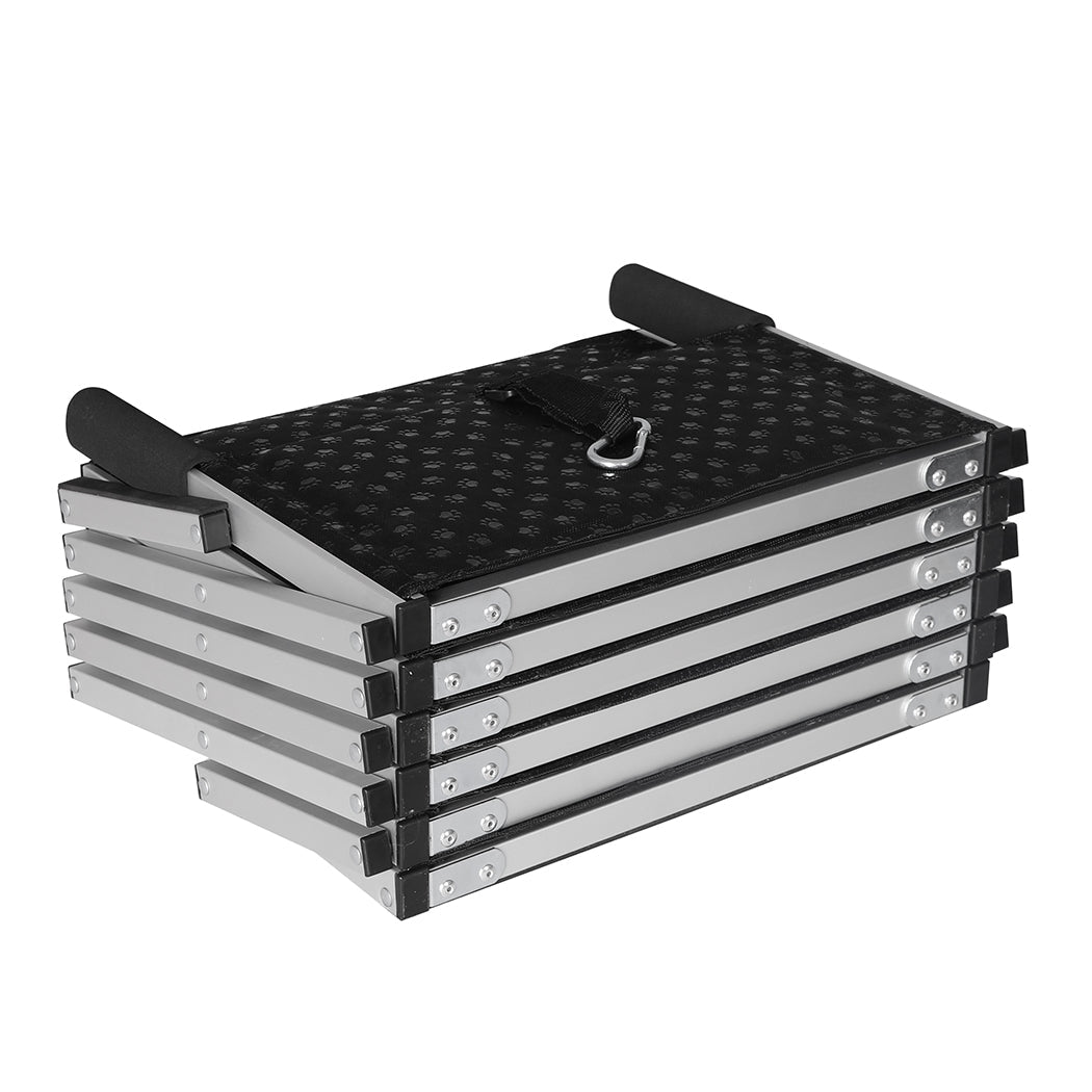6 - Step Adjustable Height Dog Ramp - Black - Rivercity House & Home Co. (ABN 18 642 972 209) - Affordable Modern Furniture Australia