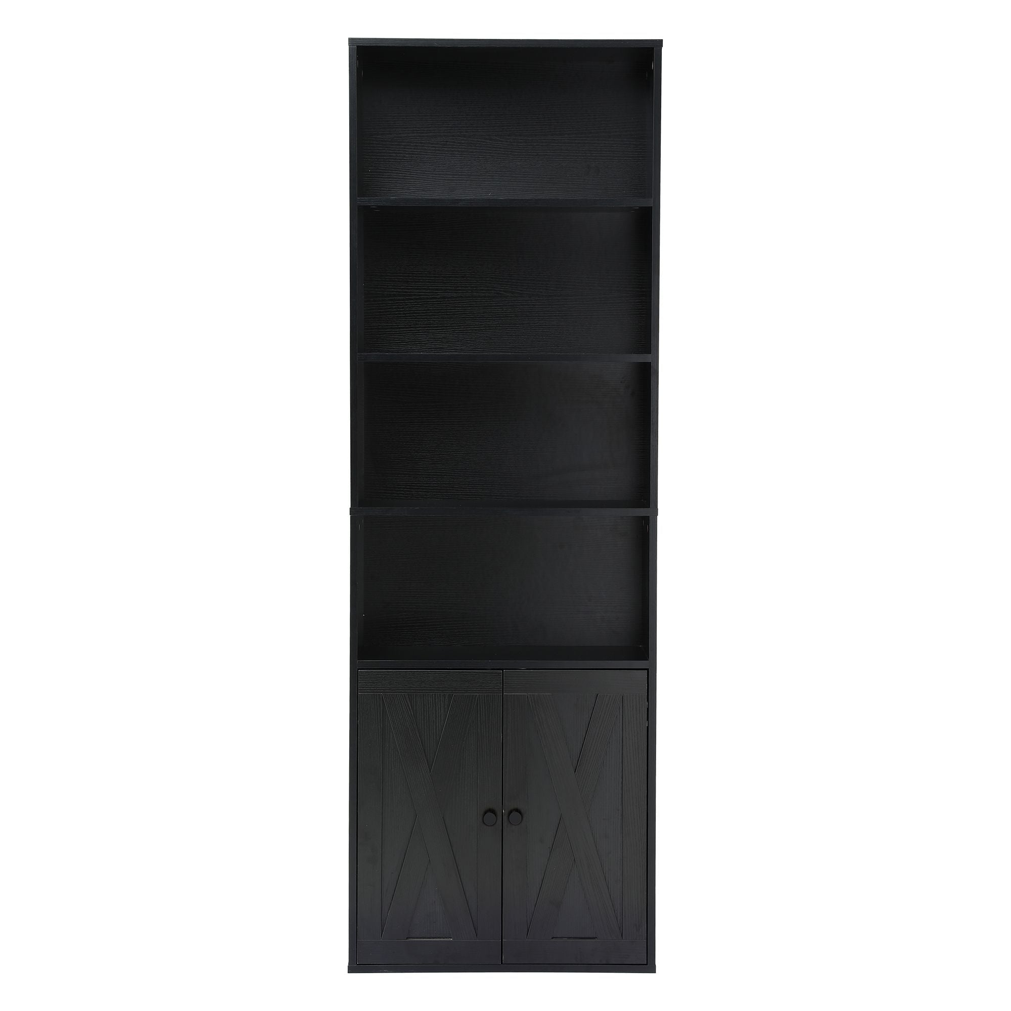 6 - Tier Bookshelf Display Cabinet Storage Black - Furniture > Living Room > Bookcases & Shelves - Rivercity House & Home Co. (ABN 18 642 972 209) - Affordable Modern Furniture Australia