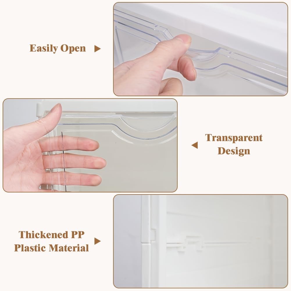 6 - Tier Stackable Shoe Storage Box Organizer with Clear Door for Closet, Entryway or Cabinet - Home & Garden > Storage > Storage Cabinets & Lockers - Rivercity House & Home Co. (ABN 18 642 972 209) - Affordable Modern Furniture Australia