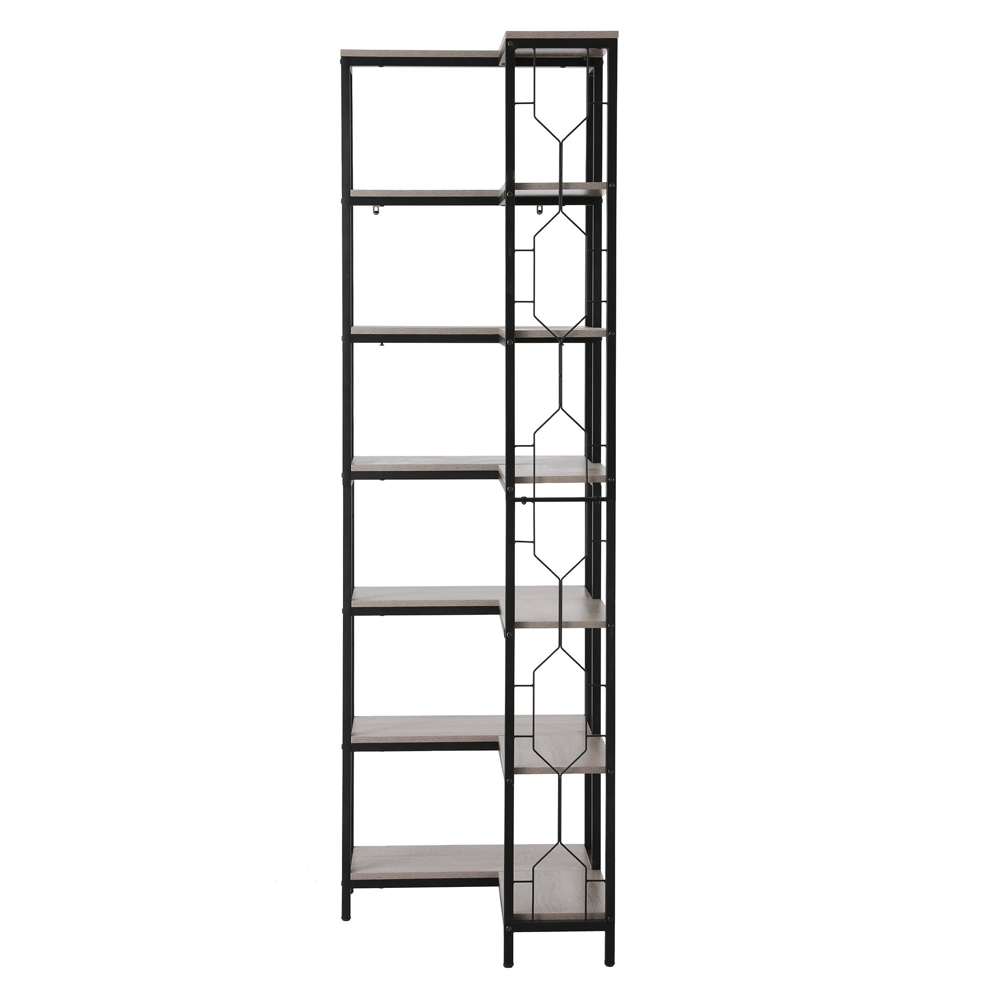 6 Tiers Bookshelf Corner Shelf Bookcase Display Shelves Oak - Furniture > Living Room > Bookcases & Shelves - Rivercity House & Home Co. (ABN 18 642 972 209) - Affordable Modern Furniture Australia