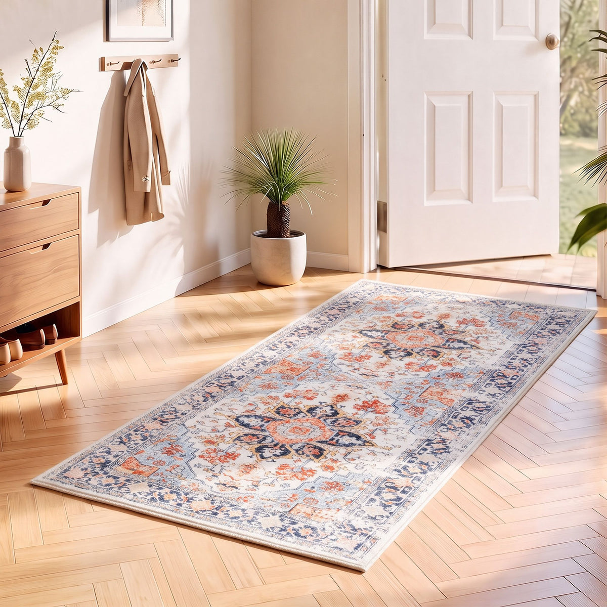 60 x 120 cm Runner Rug for Living Room, Kitchen, Entryway & Bedroom – Crease-Free, Foldable, Water-Repellent, Non-Shedding, 100% Polyester - Home & Garden > Rugs > Round Rugs - Rivercity House & Home Co. (ABN 18 642 972 209) - Affordable Modern Furniture Australia