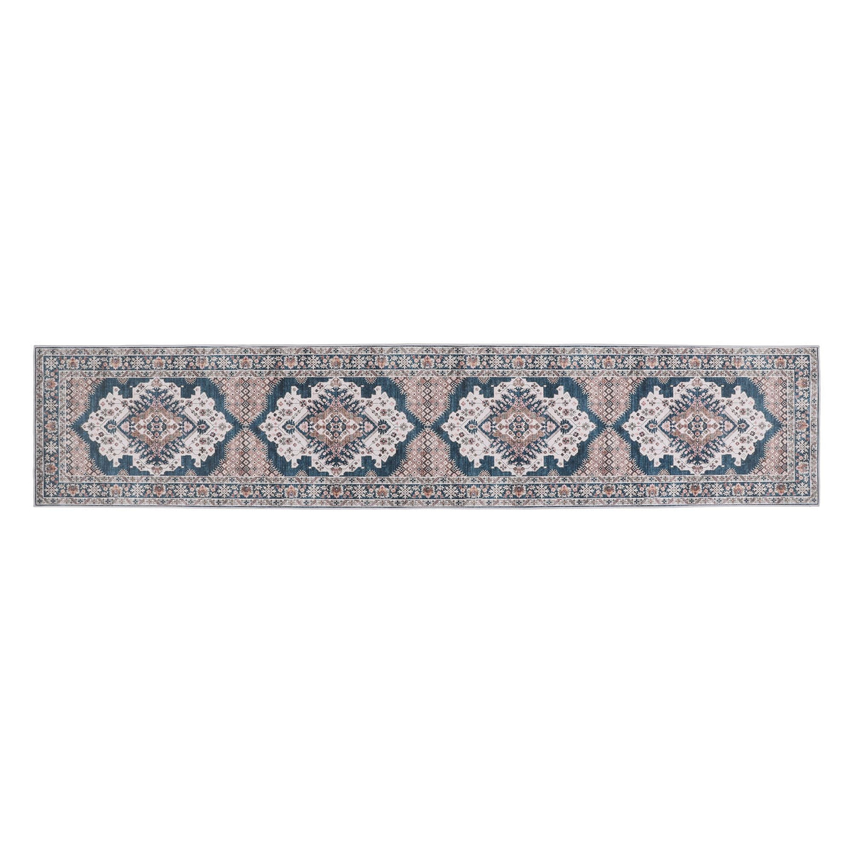 60 x 300 cm Ultra-Thin Washable Runner Rug with No Hard Glue Backing, Soft Quilt-Like Bohemian Medallion Carpet for Home Decor - Home & Garden > Rugs > Round Rugs - Rivercity House & Home Co. (ABN 18 642 972 209) - Affordable Modern Furniture Australia