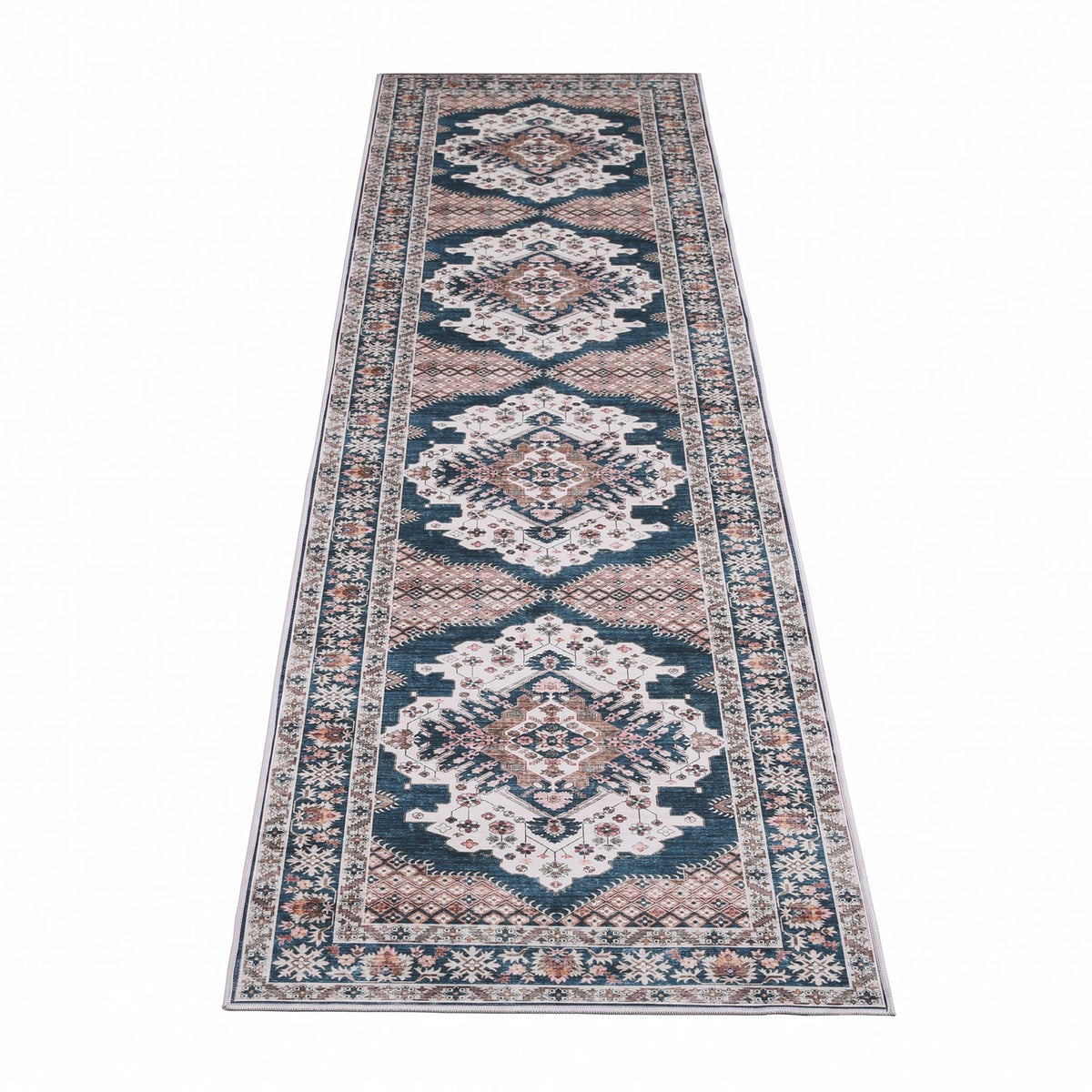 60 x 300 cm Ultra-Thin Washable Runner Rug with No Hard Glue Backing, Soft Quilt-Like Bohemian Medallion Carpet for Home Decor - Home & Garden > Rugs > Round Rugs - Rivercity House & Home Co. (ABN 18 642 972 209) - Affordable Modern Furniture Australia