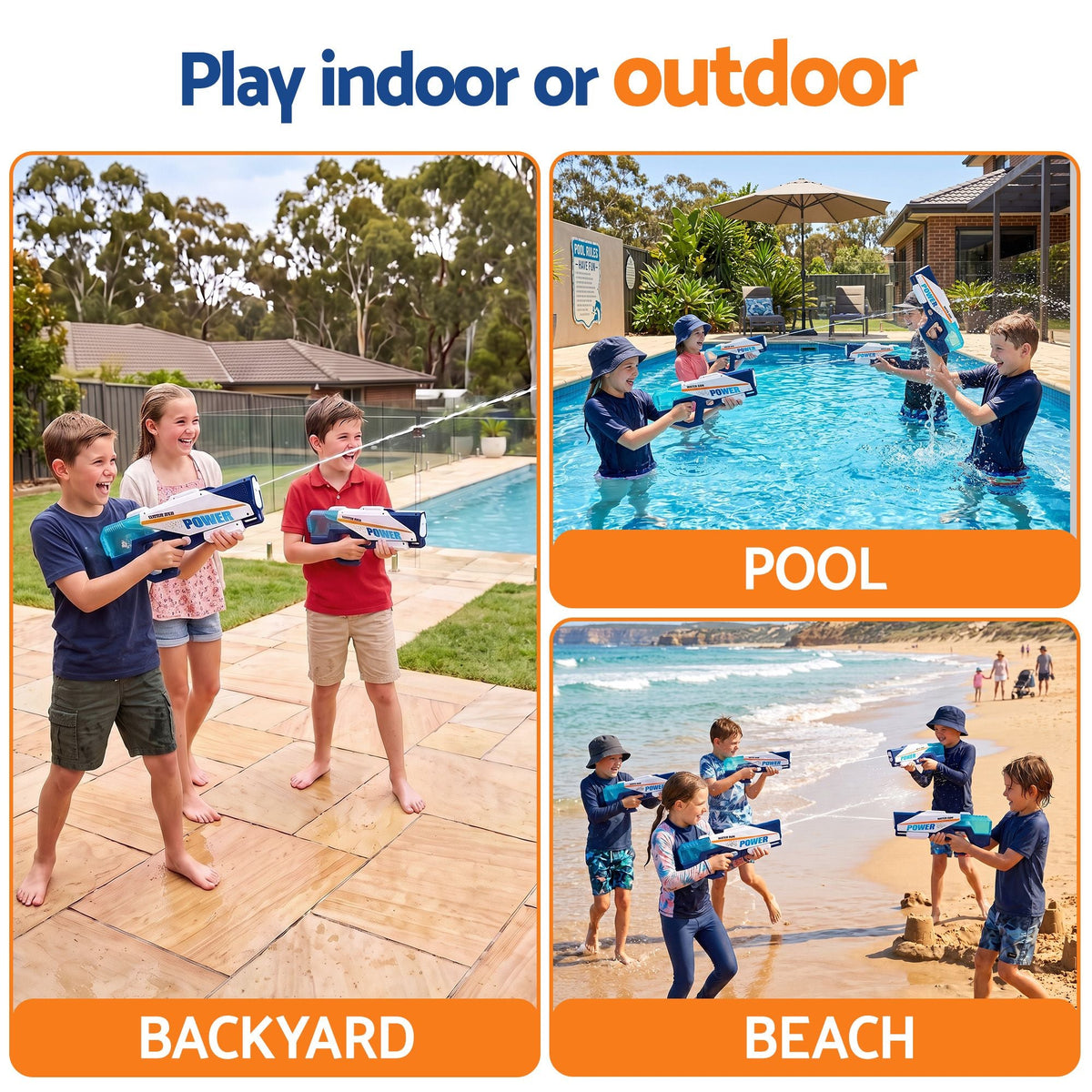 600cc Kids Water Gun Water Blaster Toy for Pool and Beach Play - Blue - Baby & Kids > Baby & Kid's Toys > Outdoor Play Equipment - Rivercity House & Home Co. (ABN 18 642 972 209) - Affordable Modern Furniture Australia
