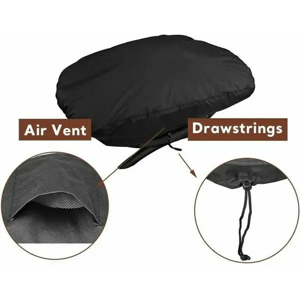600D Waterproof Portable Gas Grill Cover for Q100, Q1000, Q1200, Q1400 & Baby Q - Black - Home & Garden > BBQ > BBQs & Accessories - Rivercity House & Home Co. (ABN 18 642 972 209) - Affordable Modern Furniture Australia