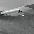 60cm Stainless Steel Range Hood with LED Light and 3-Speed Fan - Silver