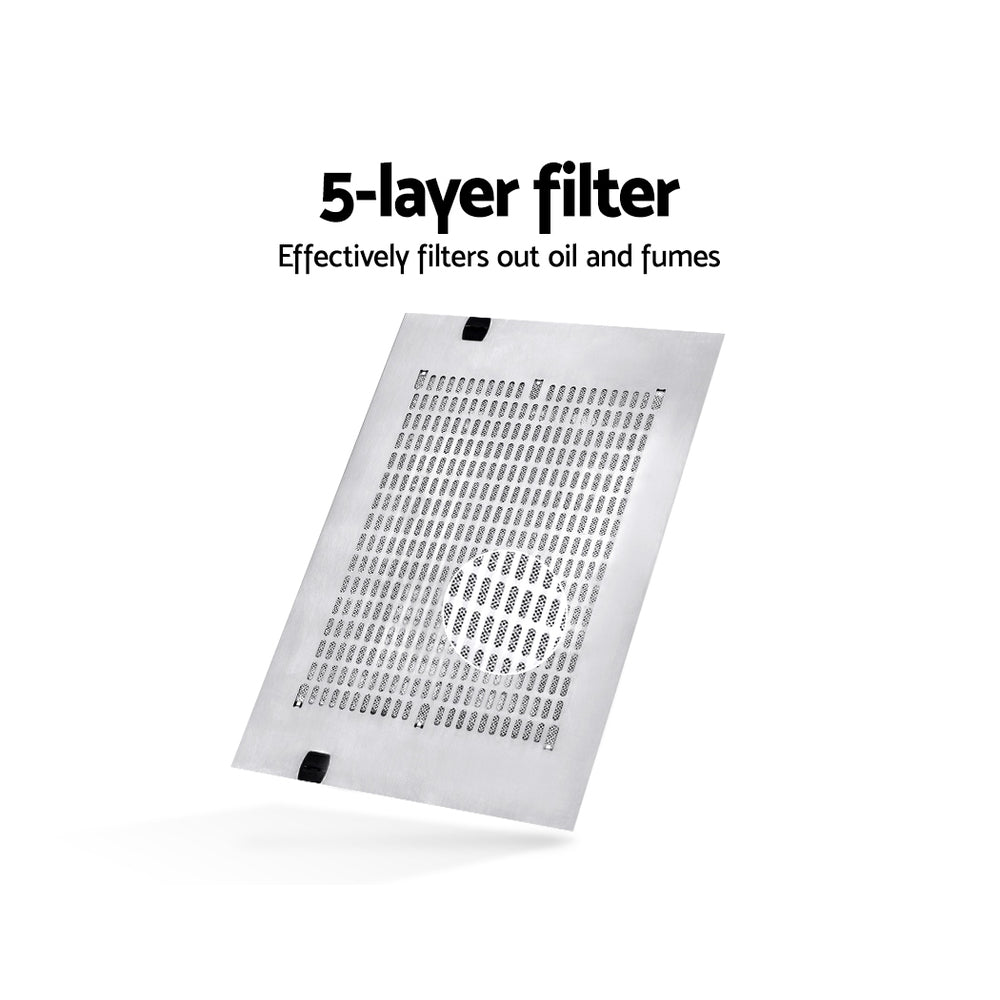 600mm Range Hood 60cm Rangehood Kitchen Canopy LED Light Stainless Steel - Appliances > Kitchen Appliances > Cooking Ranges - Rivercity House & Home Co. (ABN 18 642 972 209) - Affordable Modern Furniture Australia