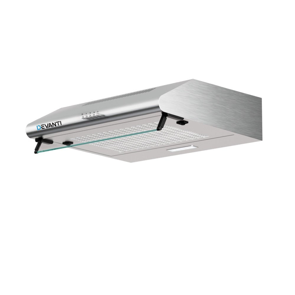 600mm Range Hood 60cm Rangehood Kitchen Canopy LED Light Stainless Steel - Appliances > Kitchen Appliances > Cooking Ranges - Rivercity House & Home Co. (ABN 18 642 972 209) - Affordable Modern Furniture Australia