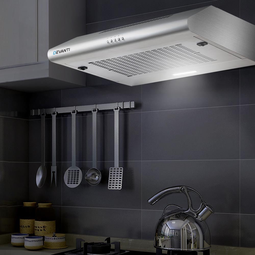 600mm Range Hood 60cm Rangehood Stainless Steel - Appliances > Kitchen Appliances > Cooking Ranges - Rivercity House & Home Co. (ABN 18 642 972 209) - Affordable Modern Furniture Australia