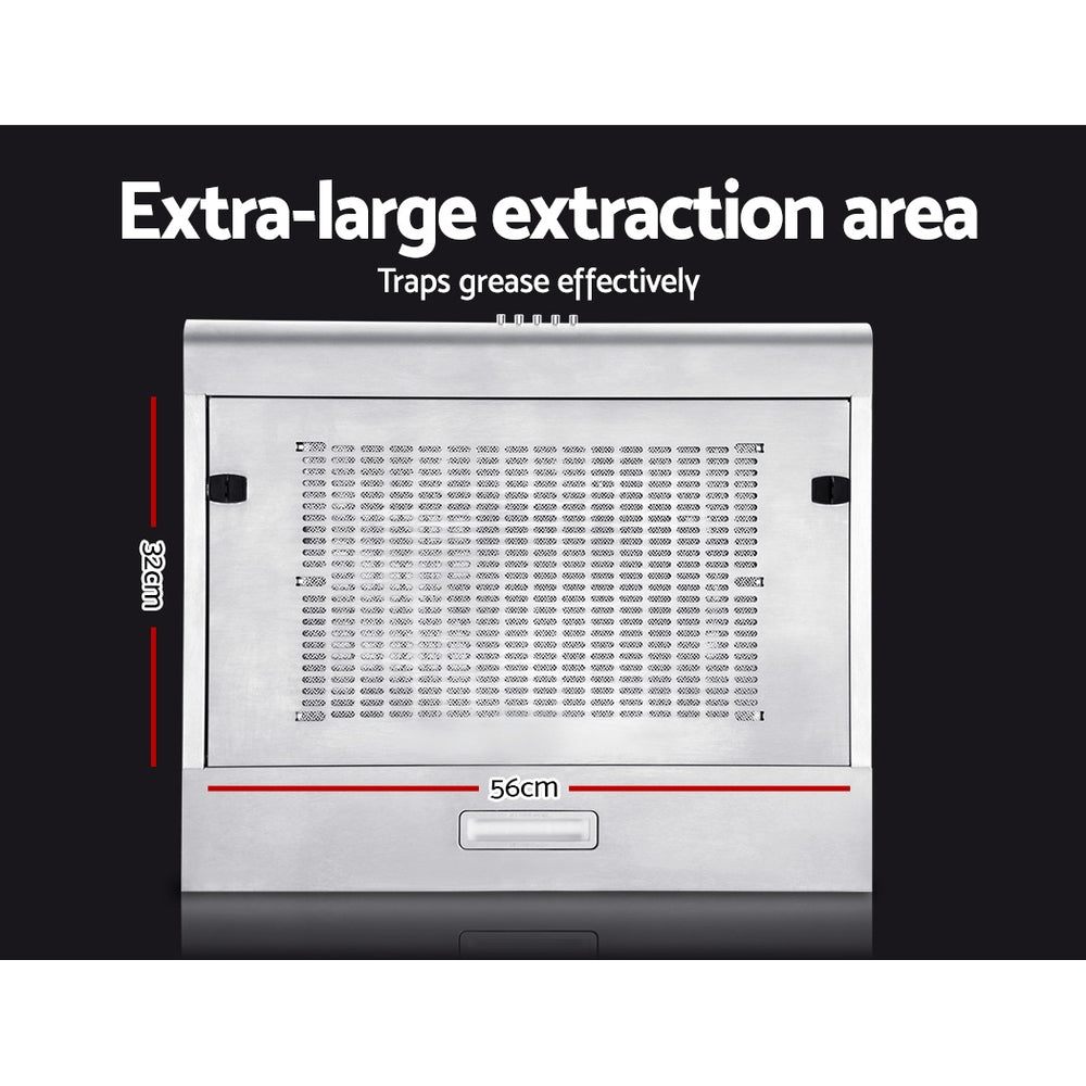 600mm Range Hood 60cm Rangehood Stainless Steel - Appliances > Kitchen Appliances > Cooking Ranges - Rivercity House & Home Co. (ABN 18 642 972 209) - Affordable Modern Furniture Australia