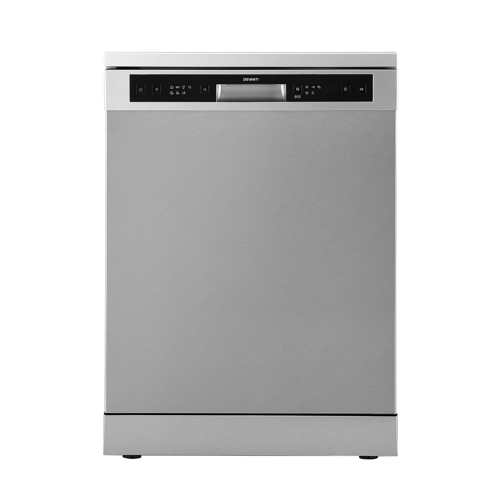 60cm 14 Place Settings Freestanding Dishwasher Silver - Appliances > Kitchen Appliances > Dishwashers - Rivercity House & Home Co. (ABN 18 642 972 209) - Affordable Modern Furniture Australia