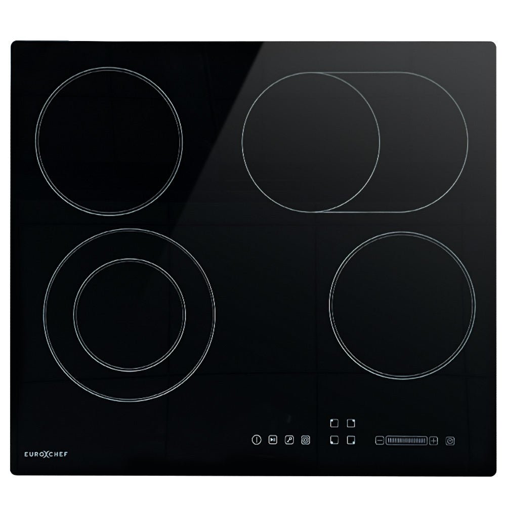 60cm 4 Zone Ceramic Cooktop, 6600W Electric, FlexiZone Adjustable Size Hobs, Touch Controls - Appliances > Kitchen Appliances > Cooktops & Stoves - Rivercity House & Home Co. (ABN 18 642 972 209) - Affordable Modern Furniture Australia