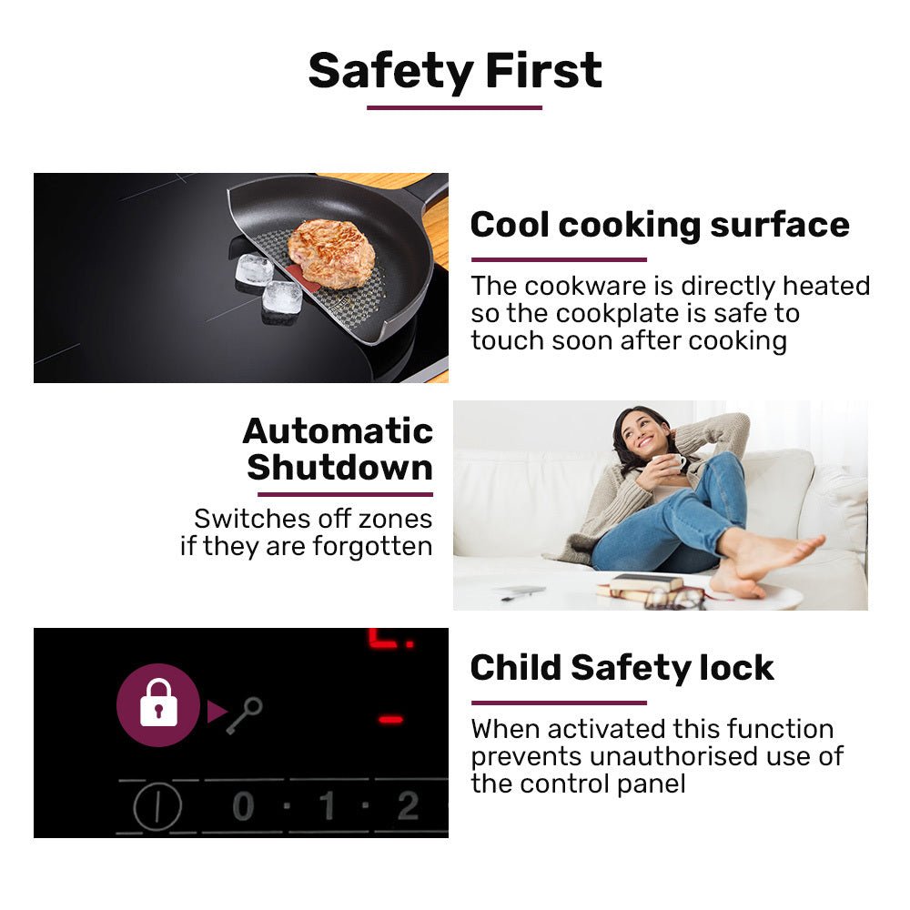 60cm 4 Zone Induction Cooktop, 6800W Electric, Touch Controls - Appliances > Kitchen Appliances > Cooktops & Stoves - Rivercity House & Home Co. (ABN 18 642 972 209) - Affordable Modern Furniture Australia