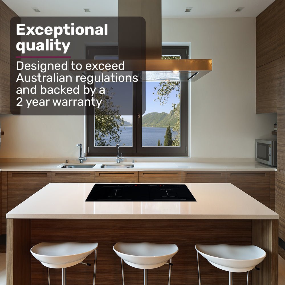 60cm 4 Zone Induction Cooktop, 7200W Electric, Dual Link Bridged Zone Hobs, Touch Controls - Appliances > Kitchen Appliances > Cooktops & Stoves - Rivercity House & Home Co. (ABN 18 642 972 209) - Affordable Modern Furniture Australia