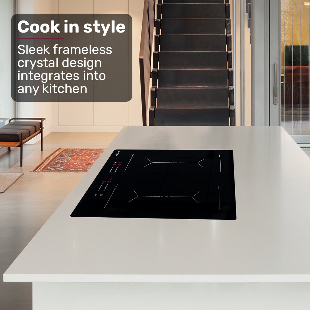 60cm 4 Zone Induction Cooktop, 7200W Electric, Dual Link Bridged Zone Hobs, Touch Controls - Appliances > Kitchen Appliances > Cooktops & Stoves - Rivercity House & Home Co. (ABN 18 642 972 209) - Affordable Modern Furniture Australia