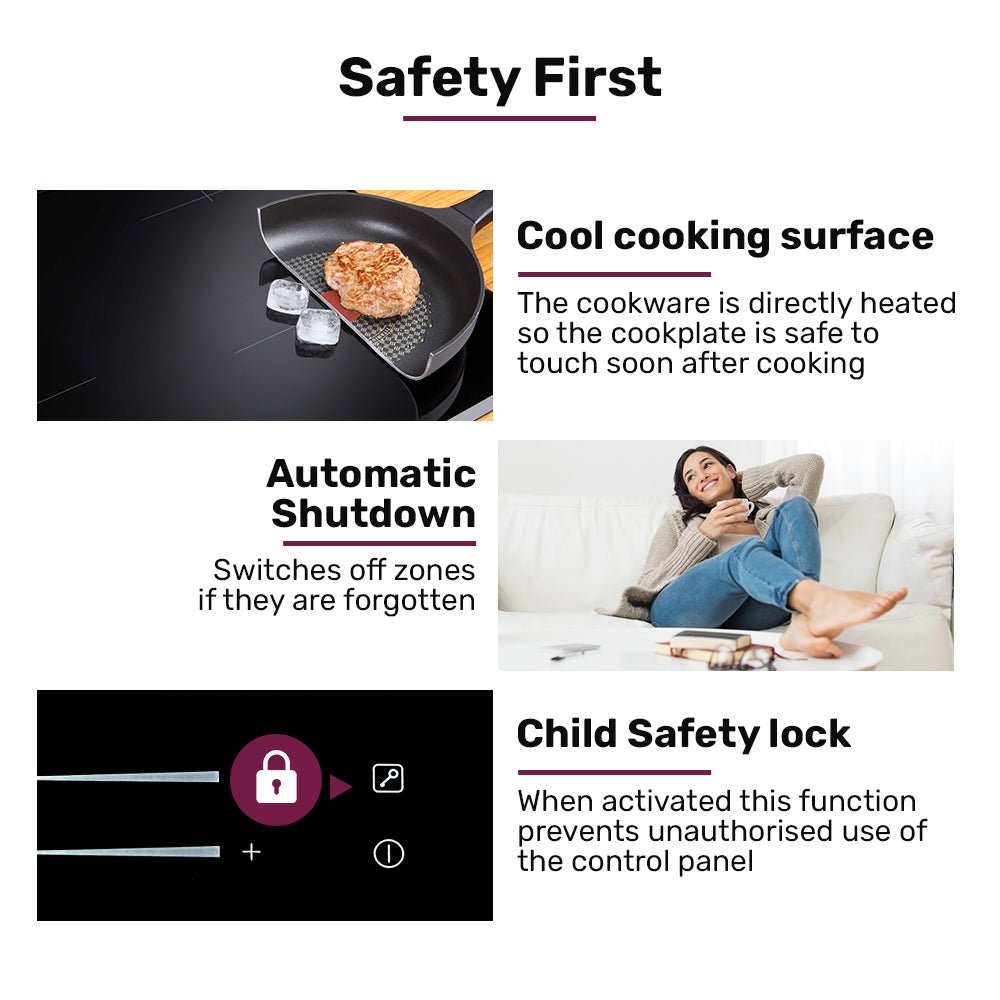 60cm 4 Zone Induction Cooktop, 7200W Electric, Dual Link Bridged Zone Hobs, Touch Controls - Appliances > Kitchen Appliances > Cooktops & Stoves - Rivercity House & Home Co. (ABN 18 642 972 209) - Affordable Modern Furniture Australia