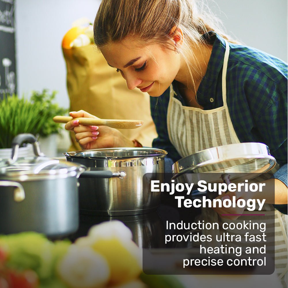 60cm 4 Zone Induction Cooktop, 7200W Electric, Dual Link Bridged Zone Hobs, Touch Controls - Appliances > Kitchen Appliances > Cooktops & Stoves - Rivercity House & Home Co. (ABN 18 642 972 209) - Affordable Modern Furniture Australia